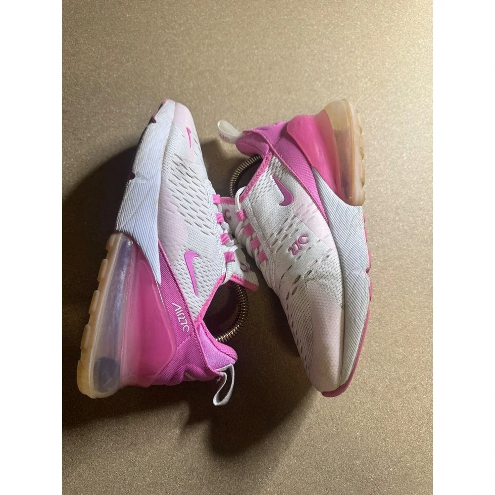 Nike Air Max 270 GS White Pink Running‎ Shoes FZ4116-100 Mens 4.5Y Womens 6